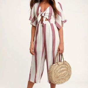 Lulus Tie Front Jumpsuit